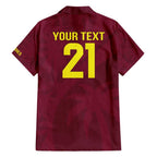 Custom West Indies Cricket Family Matching Off The Shoulder Long Sleeve Dress and Hawaiian Shirt Go Windies Sporty Version