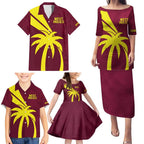 Custom West Indies Cricket Family Matching Puletasi and Hawaiian Shirt Go Windies Sporty Version