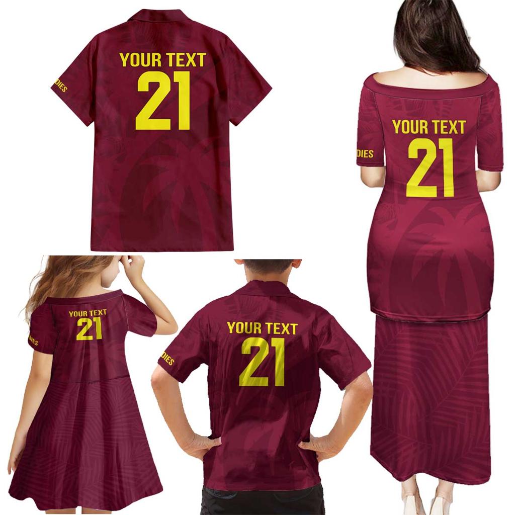 Custom West Indies Cricket Family Matching Puletasi and Hawaiian Shirt Go Windies Sporty Version