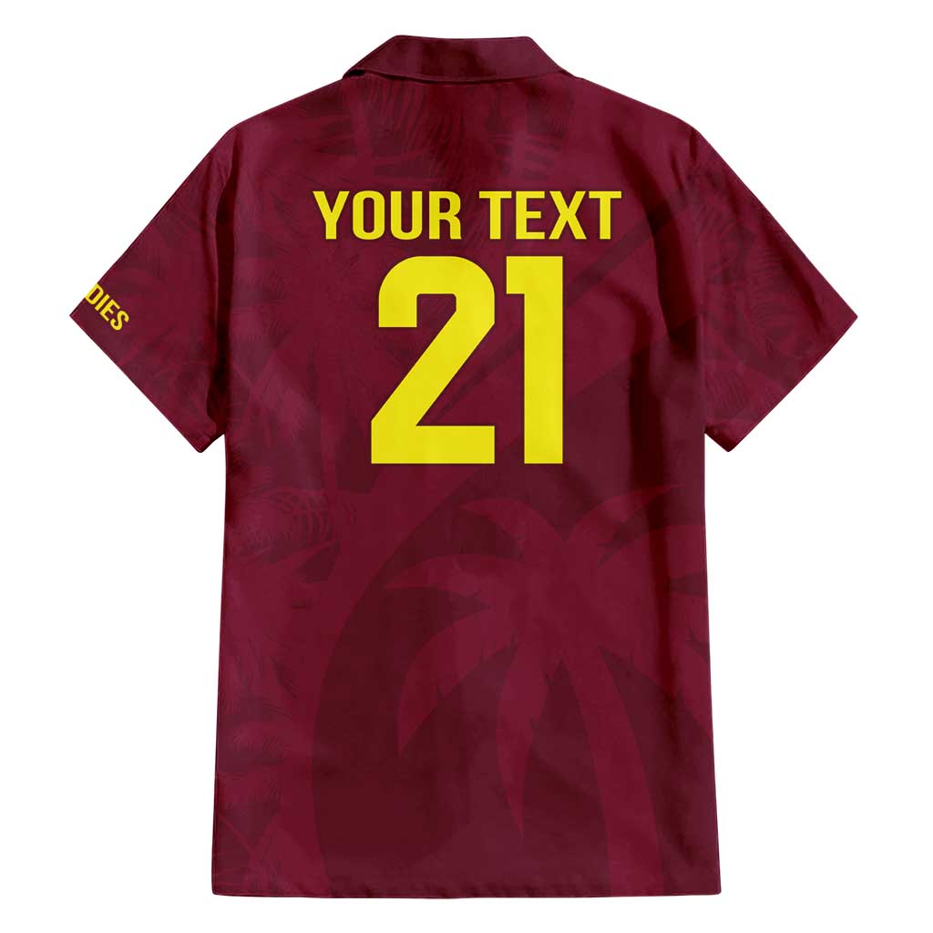Custom West Indies Cricket Family Matching Short Sleeve Bodycon Dress and Hawaiian Shirt Go Windies Sporty Version