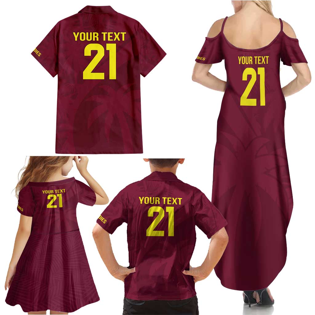 Custom West Indies Cricket Family Matching Summer Maxi Dress and Hawaiian Shirt Go Windies Sporty Version