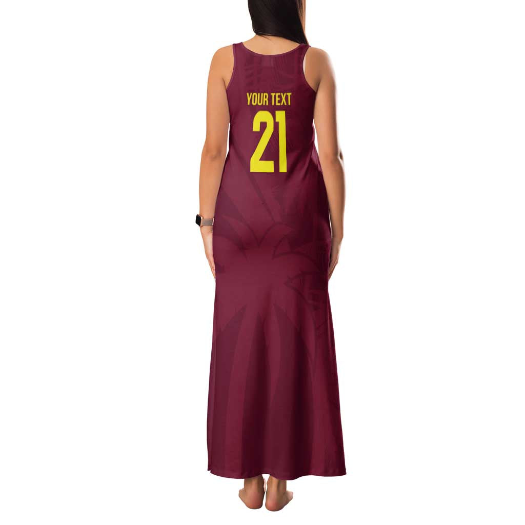 Custom West Indies Cricket Family Matching Tank Maxi Dress and Hawaiian Shirt Go Windies Sporty Version