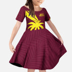 Custom West Indies Cricket Kid Short Sleeve Dress Go Windies Sporty Version