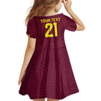 Custom West Indies Cricket Kid Short Sleeve Dress Go Windies Sporty Version