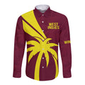 Custom West Indies Cricket Long Sleeve Button Shirt Go Windies Sporty Version