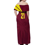 Custom West Indies Cricket Off Shoulder Maxi Dress Go Windies Sporty Version