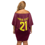 Custom West Indies Cricket Off Shoulder Short Dress Go Windies Sporty Version