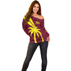 Custom West Indies Cricket Off Shoulder Sweater Go Windies Sporty Version