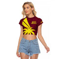 Custom West Indies Cricket Raglan Cropped T Shirt Go Windies Sporty Version