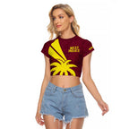 Custom West Indies Cricket Raglan Cropped T Shirt Go Windies Sporty Version