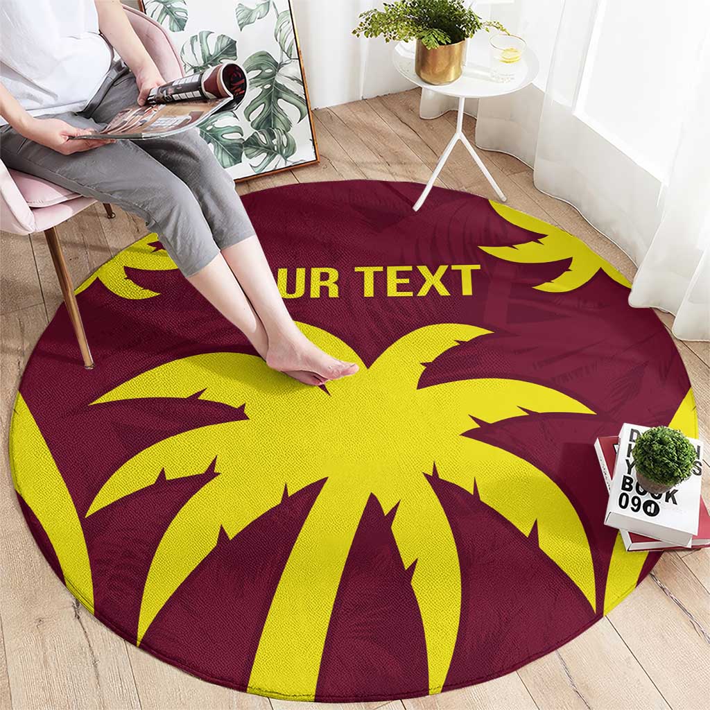 Custom West Indies Cricket Round Carpet Go Windies Sporty Version