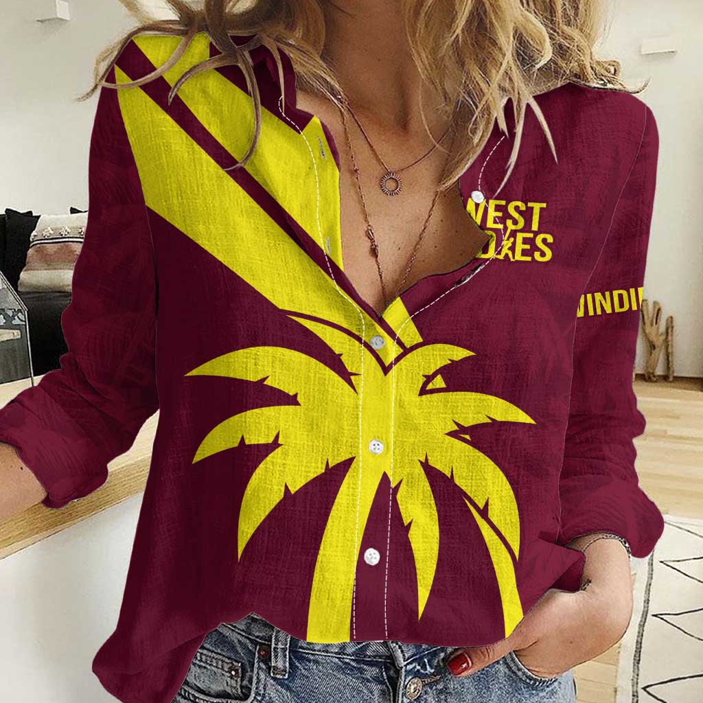 Custom West Indies Cricket Women Casual Shirt Go Windies Sporty Version