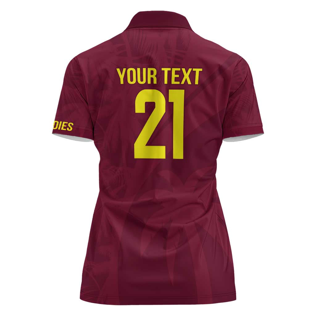 Custom West Indies Cricket Women Polo Shirt Go Windies Sporty Version