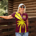 Custom West Indies Cricket Women Polo Shirt Go Windies Sporty Version