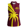Custom West Indies Cricket Women Sleeveless Polo Shirt Go Windies Sporty Version