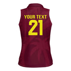 Custom West Indies Cricket Women Sleeveless Polo Shirt Go Windies Sporty Version