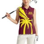 Custom West Indies Cricket Women Sleeveless Polo Shirt Go Windies Sporty Version