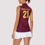 Custom West Indies Cricket Women Sleeveless Polo Shirt Go Windies Sporty Version