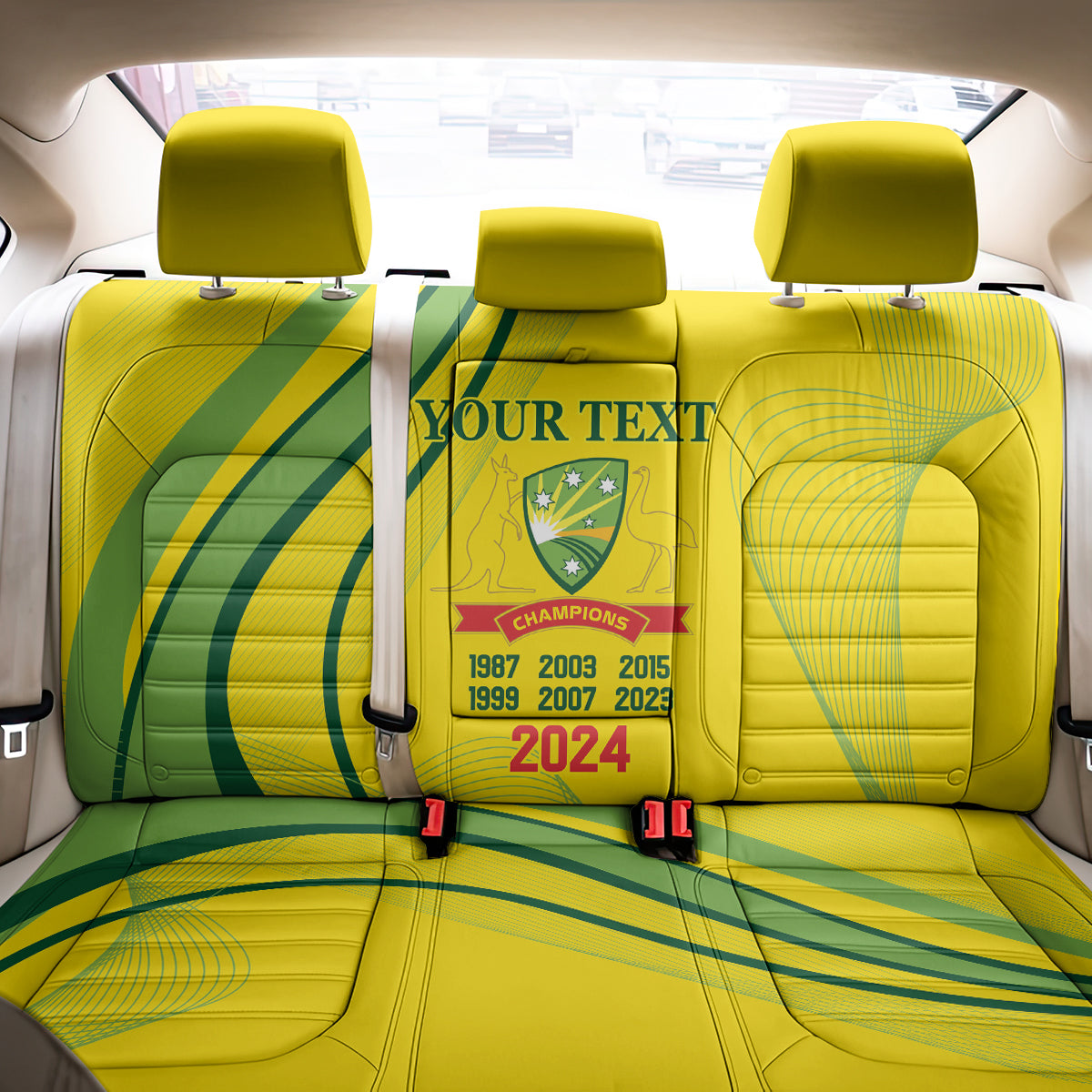 Australia Cricket World Cup 2024 Back Car Seat Cover Aussie Make Champions