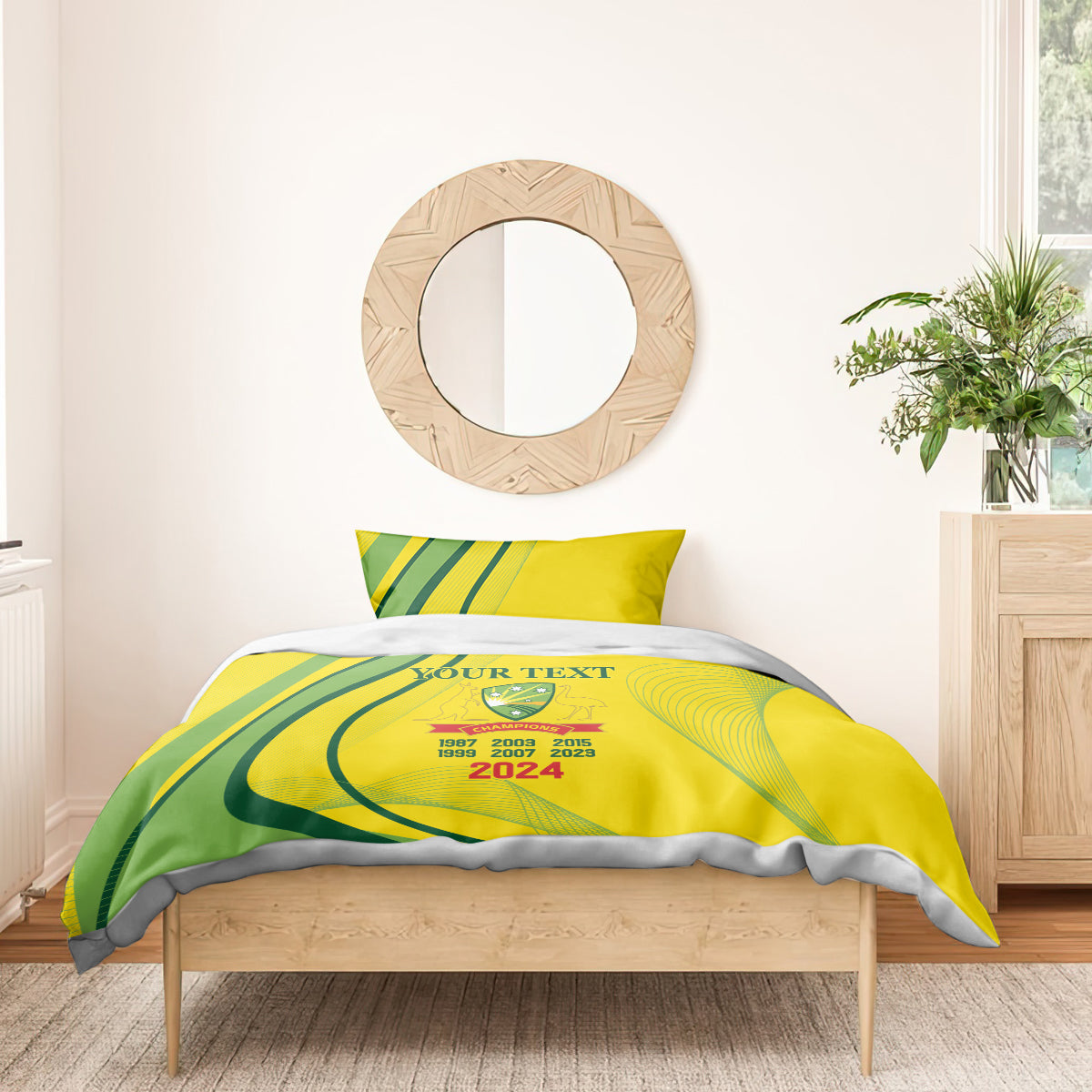 Australia Cricket World Cup 2024 Bedding Set Aussie Make Champions