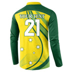Australia Cricket World Cup 2024 Button Sweatshirt Aussie Make Champions