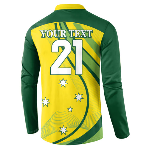 Australia Cricket World Cup 2024 Button Sweatshirt Aussie Make Champions