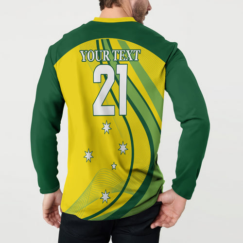 Australia Cricket World Cup 2024 Button Sweatshirt Aussie Make Champions