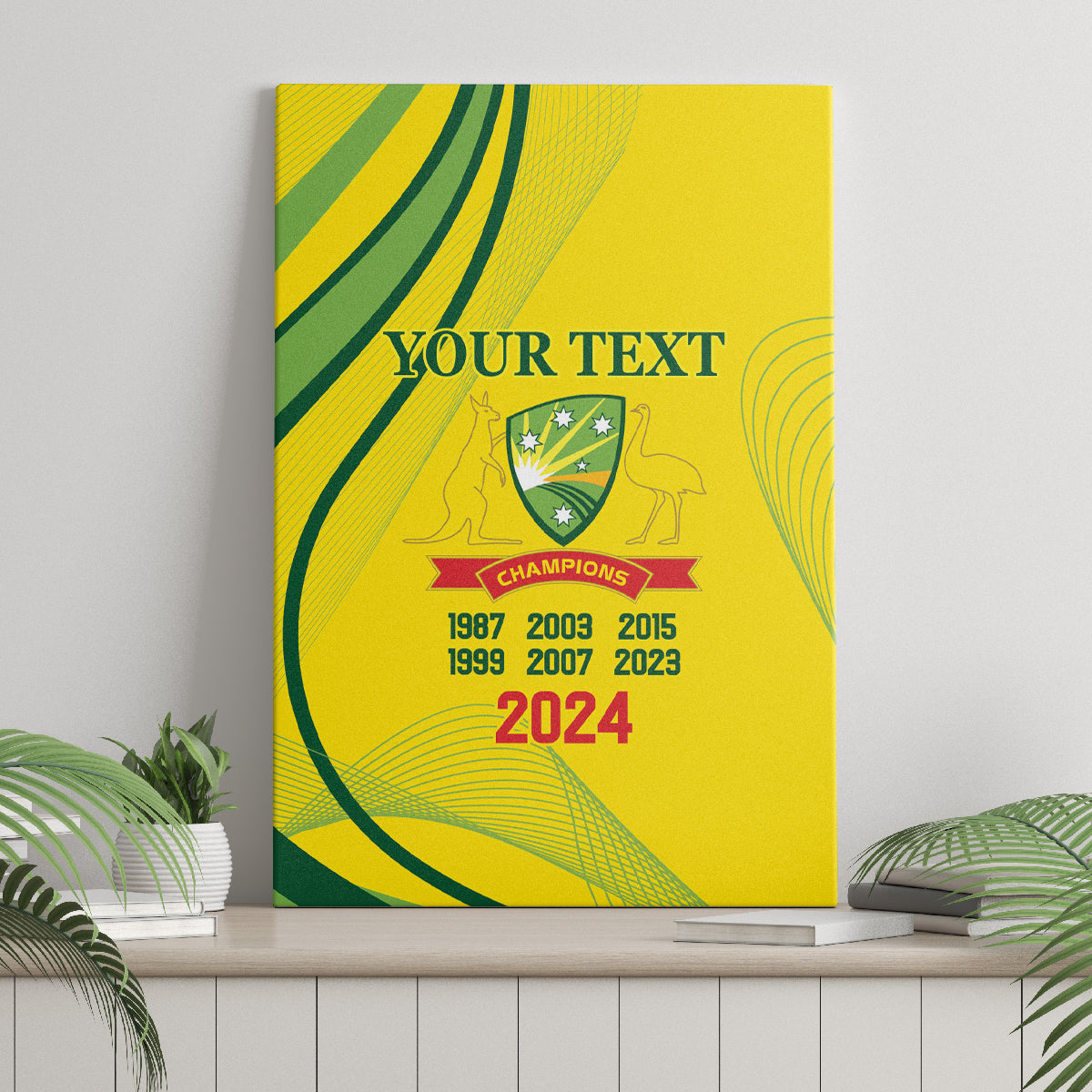 Australia Cricket World Cup 2024 Canvas Wall Art Aussie Make Champions