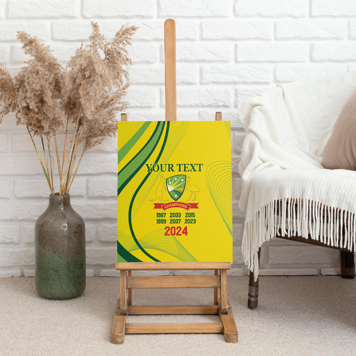 Australia Cricket World Cup 2024 Canvas Wall Art Aussie Make Champions