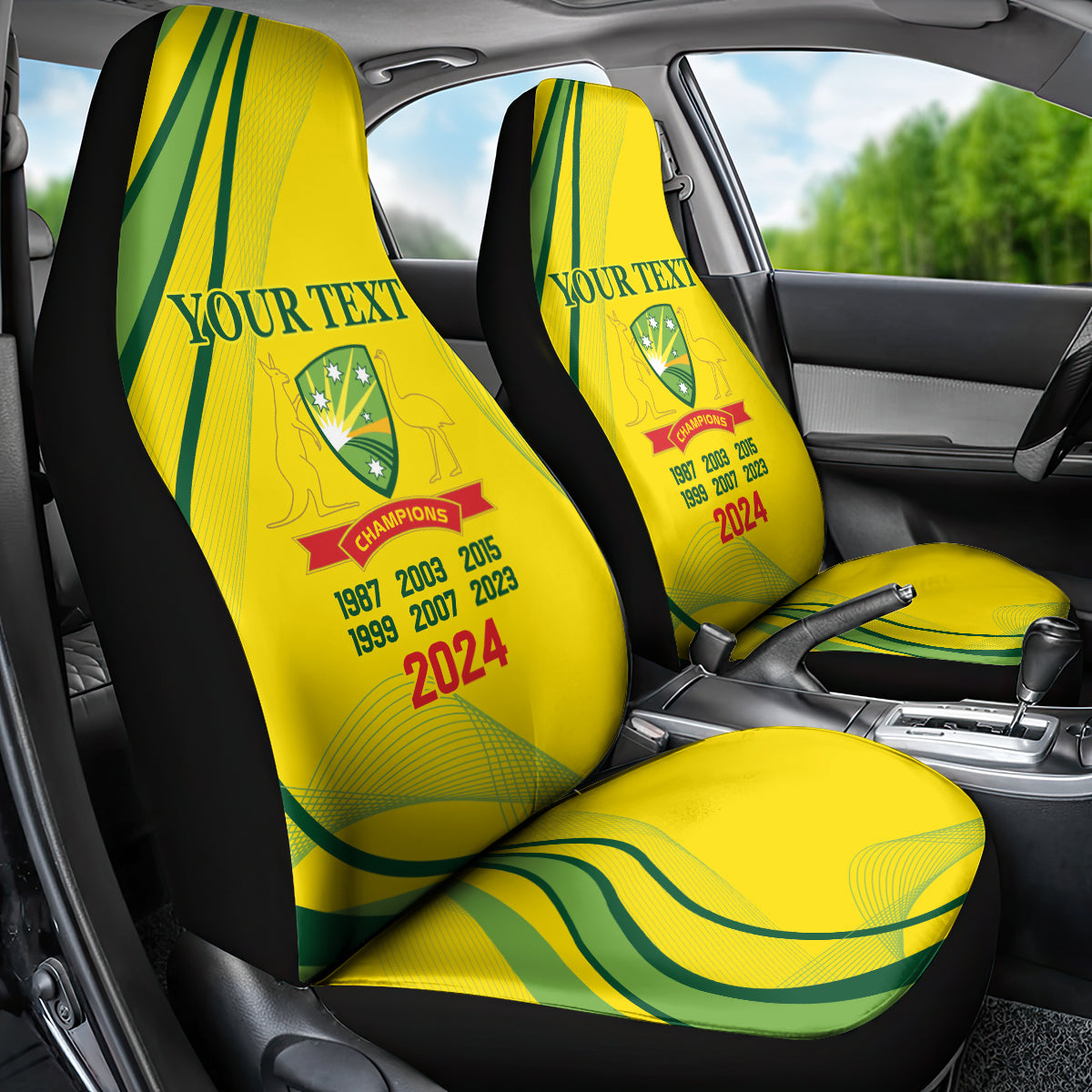 Australia Cricket World Cup 2024 Car Seat Cover Aussie Make Champions