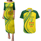 Australia Cricket World Cup 2024 Couples Matching Puletasi and Hawaiian Shirt Aussie Make Champions