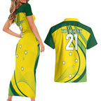 Australia Cricket World Cup 2024 Couples Matching Short Sleeve Bodycon Dress and Hawaiian Shirt Aussie Make Champions