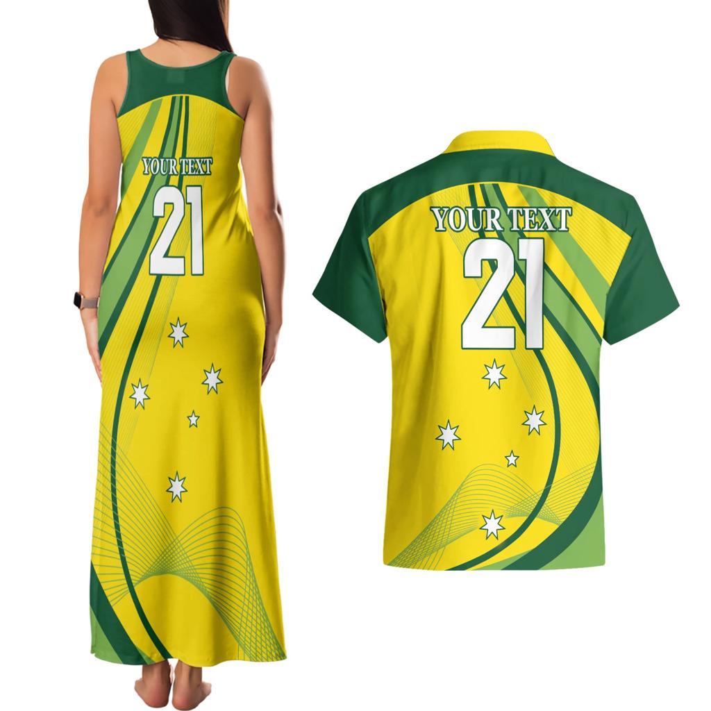 Australia Cricket World Cup 2024 Couples Matching Tank Maxi Dress and Hawaiian Shirt Aussie Make Champions