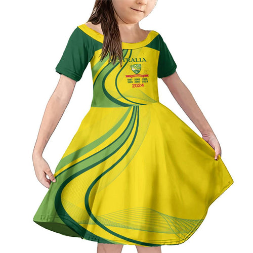Australia Cricket World Cup 2024 Family Matching Mermaid Dress and Hawaiian Shirt Aussie Make Champions