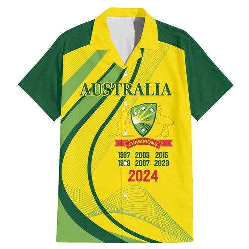 Australia Cricket World Cup 2024 Family Matching Mermaid Dress and Hawaiian Shirt Aussie Make Champions