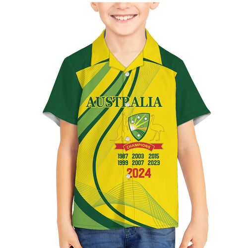 Australia Cricket World Cup 2024 Family Matching Mermaid Dress and Hawaiian Shirt Aussie Make Champions