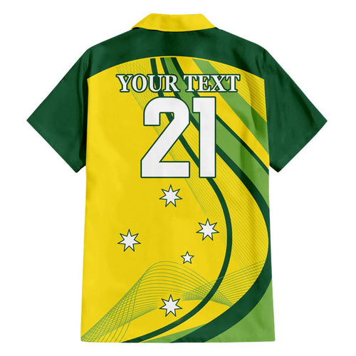 Australia Cricket World Cup 2024 Family Matching Off Shoulder Short Dress and Hawaiian Shirt Aussie Make Champions
