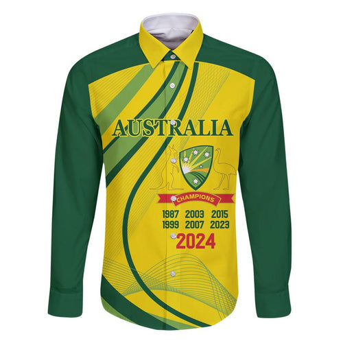 Australia Cricket World Cup 2024 Family Matching Off Shoulder Short Dress and Hawaiian Shirt Aussie Make Champions