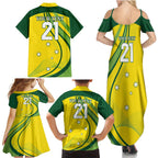Australia Cricket World Cup 2024 Family Matching Summer Maxi Dress and Hawaiian Shirt Aussie Make Champions