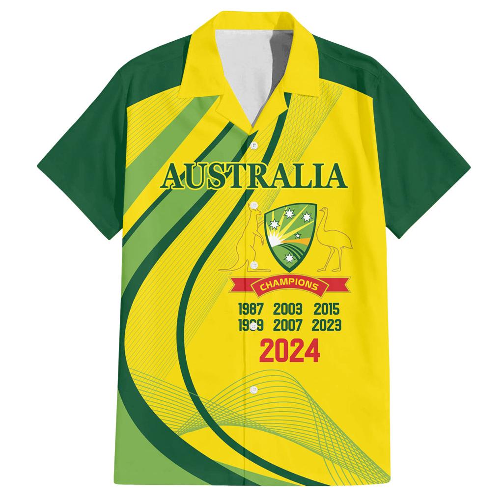 Australia Cricket World Cup 2024 Family Matching Summer Maxi Dress and Hawaiian Shirt Aussie Make Champions