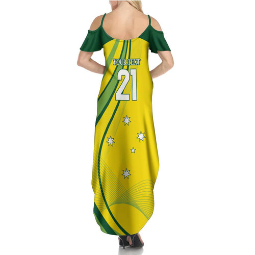 Australia Cricket World Cup 2024 Family Matching Summer Maxi Dress and Hawaiian Shirt Aussie Make Champions