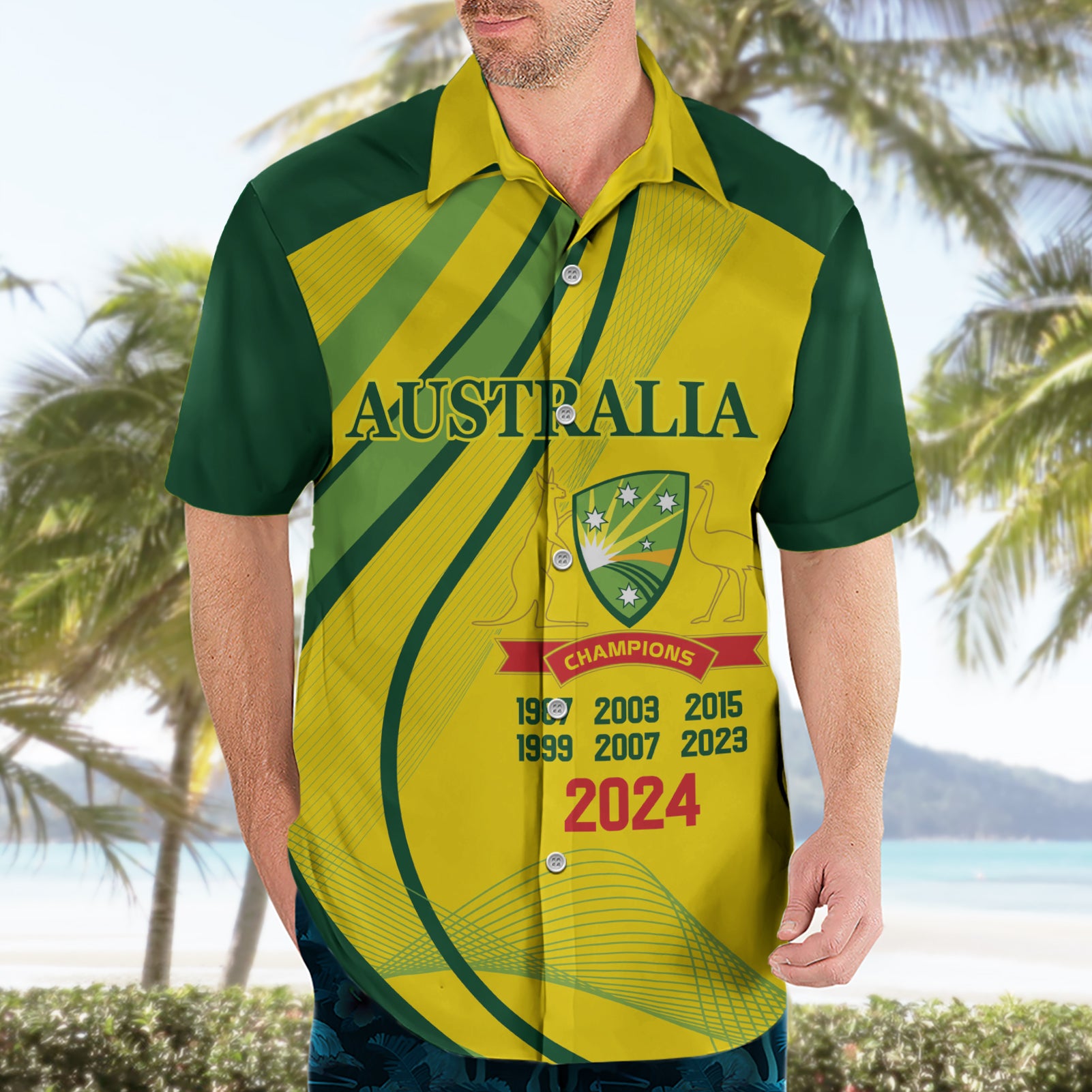 Australia Cricket World Cup 2024 Hawaiian Shirt Aussie Make Champions