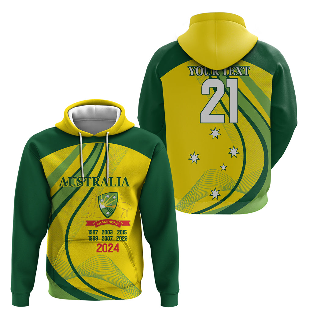 Australia Cricket World Cup 2024 Hoodie Aussie Make Champions
