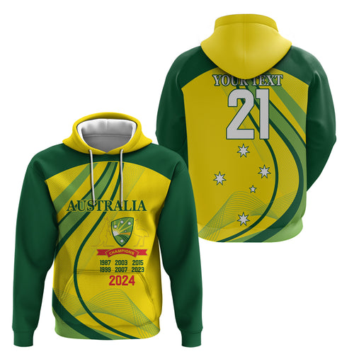 Australia Cricket World Cup 2024 Hoodie Aussie Make Champions