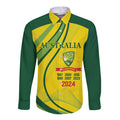Australia Cricket World Cup 2024 Long Sleeve Button Shirt Aussie Make Champions