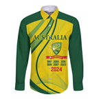 Australia Cricket World Cup 2024 Long Sleeve Button Shirt Aussie Make Champions
