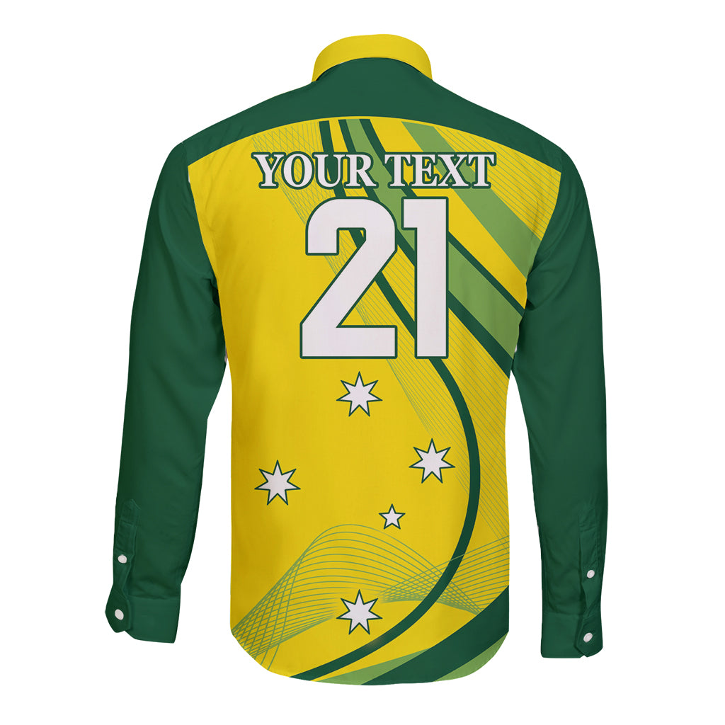 Australia Cricket World Cup 2024 Long Sleeve Button Shirt Aussie Make Champions