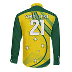 Australia Cricket World Cup 2024 Long Sleeve Button Shirt Aussie Make Champions