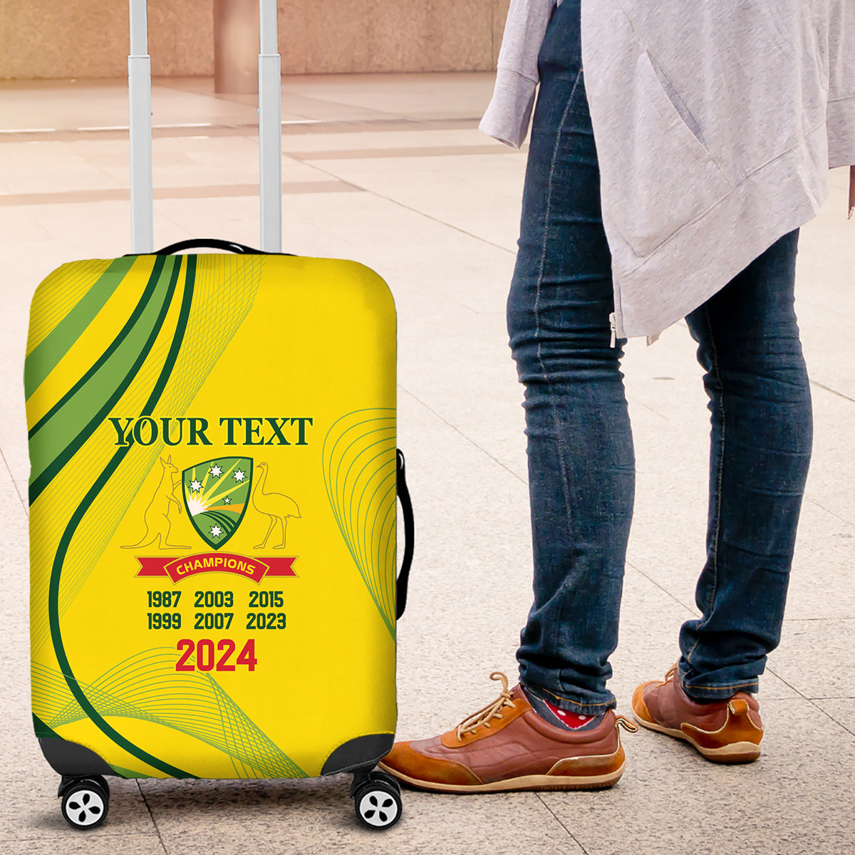 Australia Cricket World Cup 2024 Luggage Cover Aussie Make Champions