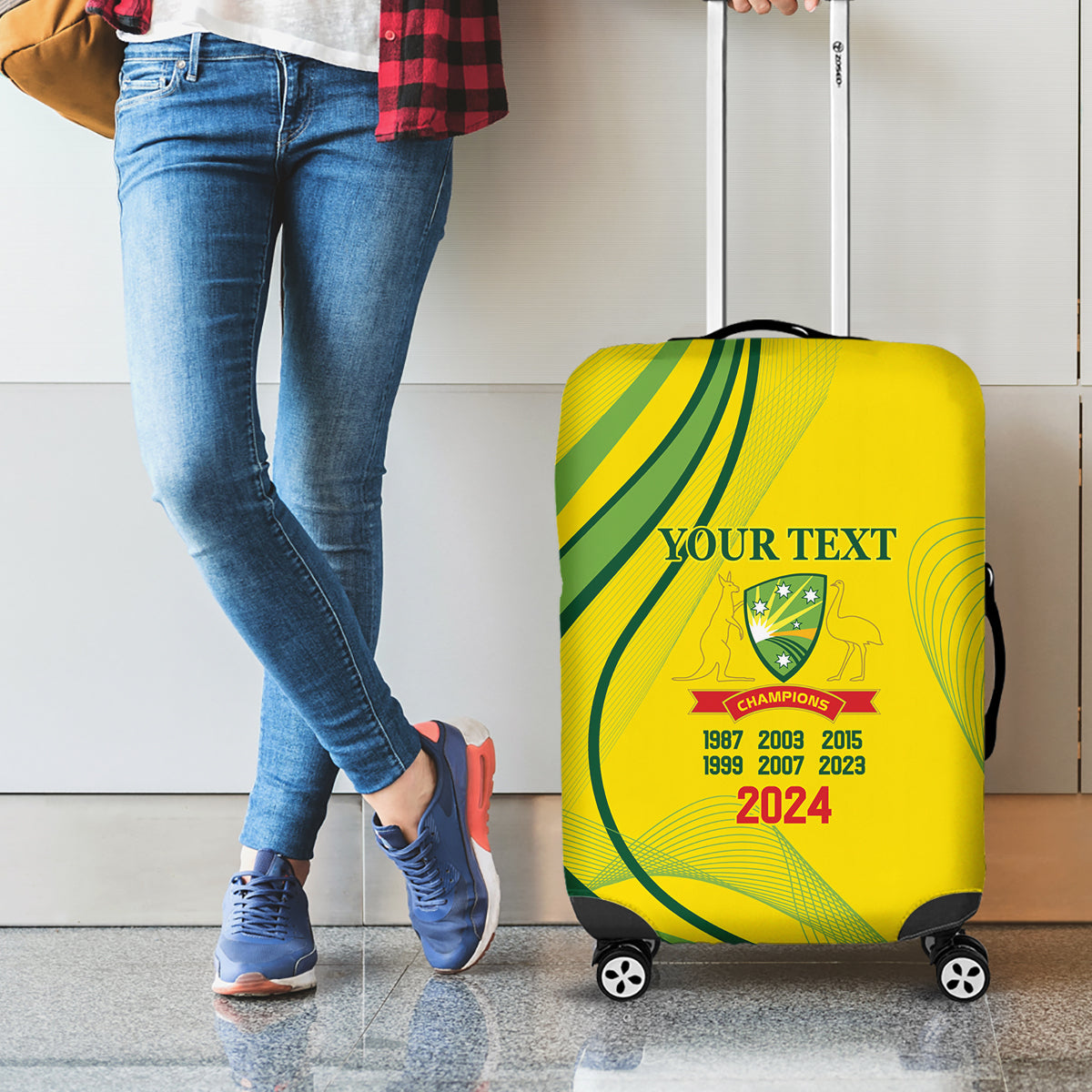 Australia Cricket World Cup 2024 Luggage Cover Aussie Make Champions